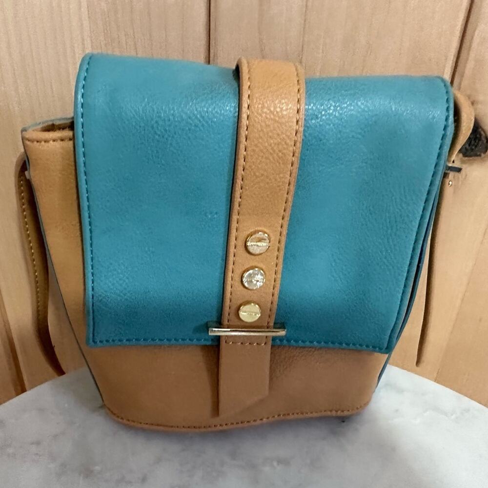 Big Budda | Small Crossbody Purse Blue and Tan